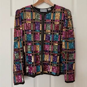 Bloomingdale's Multicolor Sequin Blazer